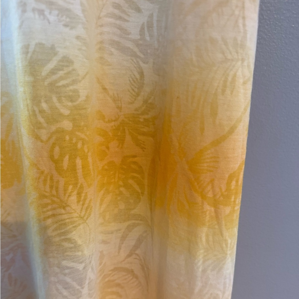NWT George Yellow Tropical Leaf Print Sleeveless Maxi Dress - Picture 12 of 15